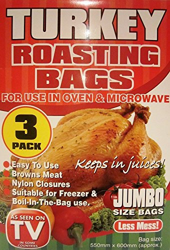 2X 3 Pack of Jumbo Size Turkey Roasting Bags - 'As Seen on TV'