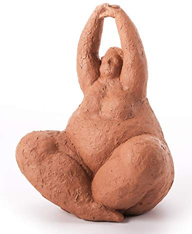 HAUCOZE Frau Skulptur Figuren Yoga Dekor Geschenk Modern Statue Arts Polyresin 26cm