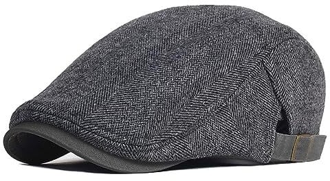 JAOAJ Flat Caps for Men Newsboy Hat Beret Hunting Cabbie Hat Irish Flat Caps UK Adjustable Grandad Hat