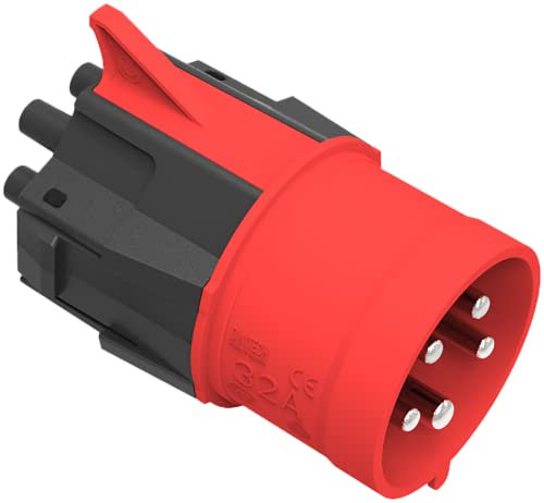 NRGkick Adapter 32A 5Pol, bis zu 22kW laden, für NRGkick Wallbox, rot, schwarz