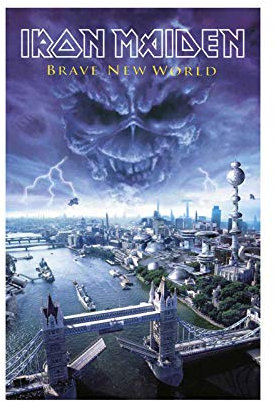 Iron Maiden Poster Brave World Band Logo Official Textile 70cm x 106cm One Size