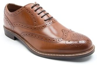 Thomas Crick Men's 'Cardew' Brogue Formal Leather Shoes, Comfortable, Durable, Stylish, Classic Premium Leather Shoes with Classy Embroidered Upper (Black, Tan)