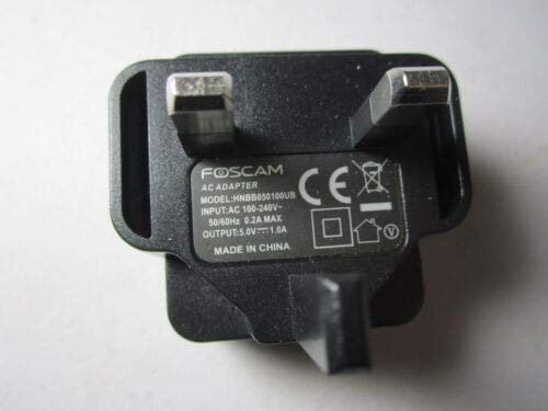 Replacement for Black 5V 5.0V 1A 1000mA Mains USB Plug Adaptor Charger UK AC-DC