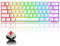 60% mechanische Tastatur Kabelgebundene/drahtlose Bluetooth 5.0-Tastatur 61-Tasten-RGB-Regenbogen-LED-Hintergrundbeleuchtung USB Typ C Wasserdichte Spieletastatur Anti-Ghosting-Tasten(roter Schalter)