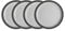 Denby - Elements Lot de 4 assiettes gris fossile de taille moyenne – Vaisselle passe au lave-vaisselle et au micro-ondes 22 cm – Vaisselle en céramique gris foncé et blanc – Assiettes à déjeuner