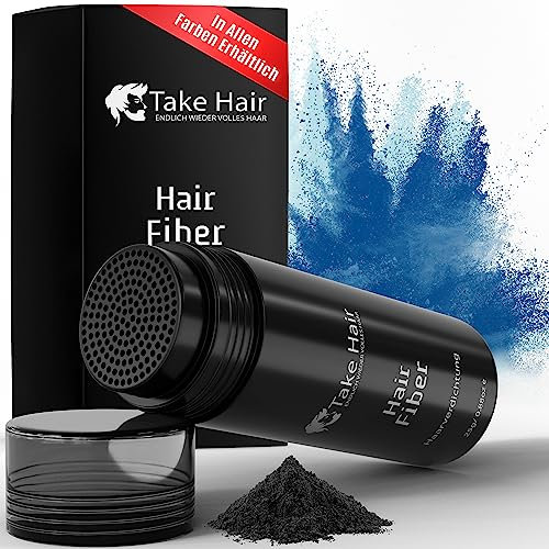 Take Hair Streuhaar für Männer I Hält bei Regen und Wind I 25g Schütthaar zur Haarverdichtung I Hair Fibers I Haarpulver I Streuhaar Männer bei Haarausfall I Haarpuder (Streuhaar Schwarz)