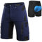 Cycorld MTB Hose Herren Radhose, Schnelltrocknend Mountainbike Hose Fahrradhose mit 4D Sitzpolster, Elastische Outdoor Sport Herren Radlerhose MTB Bike Shorts (DK Navy mit Unterwäsch, M)