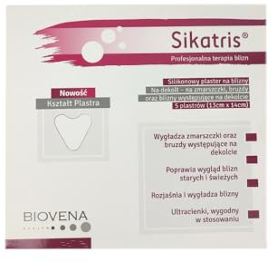 Sikatris Silikon Falten- und Furchenpflaster Am Ausschnitt 5 Stück