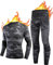 NOOYME Thermounterwäsche Herren Atmungsaktiv Thermoaktiv Funktionswäsche Herren Funktionsunterwäsche Herren Set Flexibel Skiunterwäsche Herren Warme Unterwäsche für zu Hause Winter