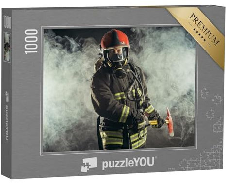 puzzleYOU: Puzzle 1000 Teile „Porträtstudie: Feuerwehrmann“ – aus der Puzzle-Kollektion Feuerwehr