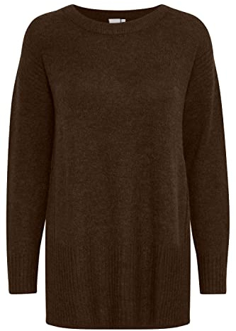 ICHI - IHKAMARA Long LS - Pullover - 20116692, Größe:M, Farbe:Bracken (191015)