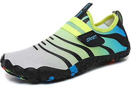 Maxome Blau Kinder Aquaschuhe, Wasserschuhe für Jungen, Mädchen, Outdoor-Sportschwimmen Surfen Tauchen Strand Barfußlaufen Schnell Trocken
