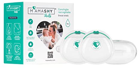 MAMASHY Mamashells Coupelle Recueil Lait Maternel - Coquillage d'Allaitement En Silicone Doux, Sans BPA, Coquille Allaitement Confortables et Sûres, Allaitement Accessoires