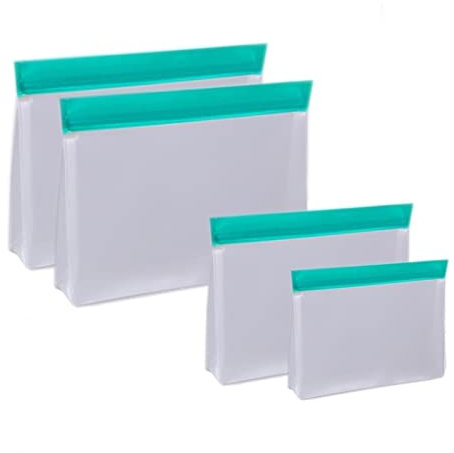 Sachet Zip Sac de silicone de stockage de nourriture PEVA Sac ZipLock for lever debout Déjeuner Réutilisable Fruit Fuissal Empresque Couper Congélateur Sac de silicone Sac Cup Bols Bols Sachet Plastiq