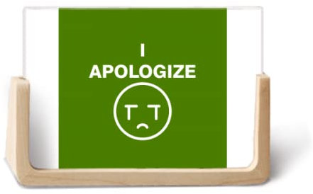 Apologize Sorry Look Trauer-Fotorahmen aus Holz