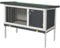 PawHut Cage à Lapin sur Pied Clapier avec Niche intérieure Toit ouvrant Porte verrouillable 90 x 45 x 65 cm Noir Blanc