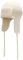 ZLYC Damen Winter Fliegermütze Trappermütze Strickmütze Beanie Warme Ski Mütze(Einfaches Cremeweiß)