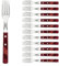 Tramontina 727.002 - Tenedor de carne (acero inoxidable, mango de madera, 19 cm de longitud)
