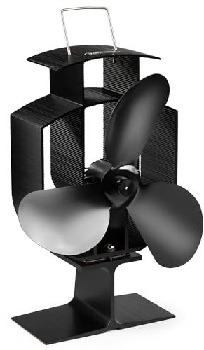 VonHaus Stove Fan – Log Burner Fan with 3 Blades, Heat Powered Fan for Wood/Log Burners, Fireplaces, Stove Heaters – Silent Operation, Eco Friendly, Self Powered, 2 Year Warranty