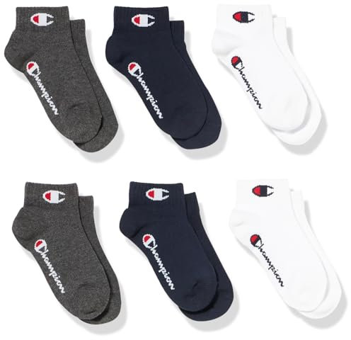Champion Unisex – Kinder und Jugendliche Core Socks Junior 6PP Quarter Innensocken, Marineblau, 31-34
