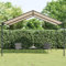 Tidyard Pérgola de Jardín Cenador Gazebo Cenador para Jardín Patio o Terraza con Techo,Toldo para Patio Terraza,Acero y Tela Beige 4x3 m,Resistente al Agua y UV