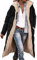 FNKDOR 2023 Herbst und Winter Damen Große Größen Lang Kapuze Teddyfutter Daunenjacke Steppjacke Winterjacke (Black, S)