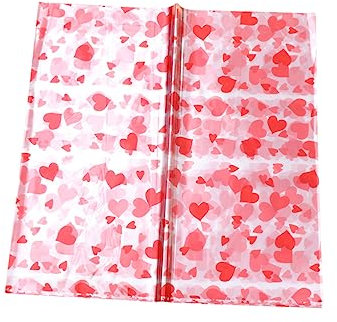 SOLUSTRE 50blätter Herz-geschenkpapier Blumen-geschenkpapier Umweltfreundlich Für Blumensträuße Geschenkpapier Bastelpapier Kunststoff Glaspapier Für Hochzeiten Geburtstage Bücher Rot