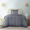 Utopia Bedding Rüsche Bettwäsche 135x200 Set - Mikrofaser Bettbezug 135x200 cm + 1 Kissenbezug 80x80 cm - Grau