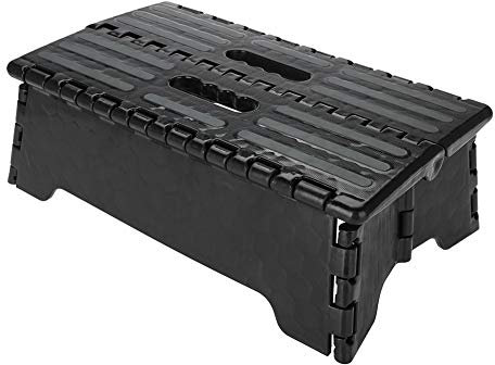 Escabeau Pliant Pouvant Contenir jusqu'à 300 LB Escabeau Pliable en Plastique Antidérapante avec Poignée de Transport Tabouret Pliable pour Cuisine, Salle de Bain ou