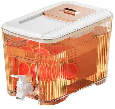 Dispensador de agua para refrigerador 6 litros dispensador de bebidas de plástico dispensador de jugo con grifo para jugo de frutas cócteles fiesta al aire libre uso diario