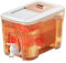 Dispensador de agua para refrigerador 6 litros dispensador de bebidas de plástico dispensador de jugo con grifo para jugo de frutas cócteles fiesta al aire libre uso diario