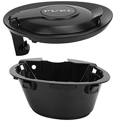 Challenger Tankdeckel für Kraftstoffeinfülltür, 68250120AA, Mattschwarz, ABS + Metall, Ersatz für 2008–2019