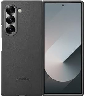 Samsung Galaxy Official Faux Leather Kindsuit Case for Galaxy Z Fold6, Grey