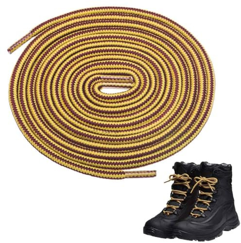 1 Pares Cordones Duraderos para Botas,Cordones Redondos de Zapatos para Botas, diámetro: botas de trabajo de 5mm,Longitud 150cm,de Senderismo y Trekking Zapatos, zapatos para caminar