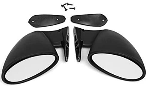Hztuang Style Left & Right Car Classic Retro Door Wing Side Mirror Rearview Vintage Matte Universal Black