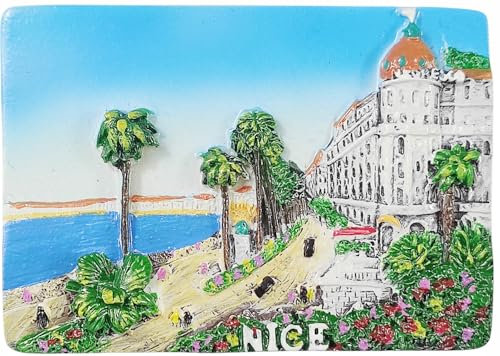 Kühlschrankmagnet, Motiv: Nizza, Frankreich, Reise-Souvenir, 3D-Kühlschrankdekoration, Basteln