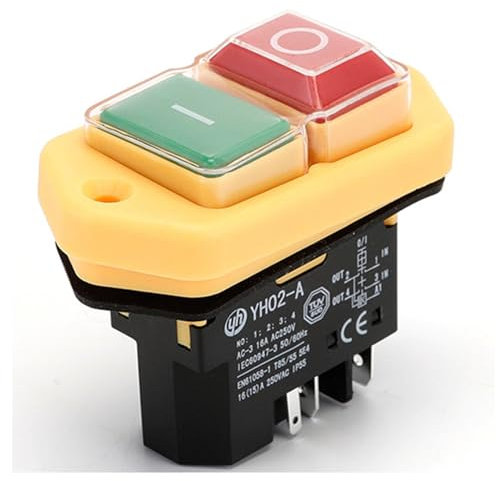 Interrupteur à bouton - poussoir 1x kjd17b interrupteur à bouton - poussoir 22 0v - 240V 16A 5 interrupteur électrique
