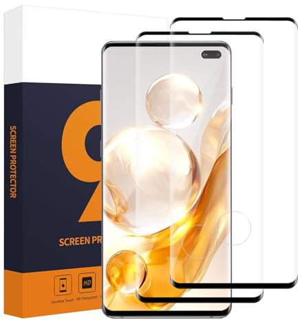 Carantee Schutzfolie für Panzerglas für Samsung Galaxy S10 Plus, 2 Stück 3D-Volle Bedeckung Bläschenfrei Panzer Schutz Glas für Galaxy S10 Plus, Anti-Staub Anti-Öl Samsung S10 Plus Displayschutzfolie