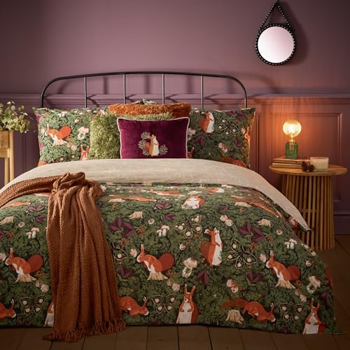 furn. Pineberry Forest Woodland Bettwäscheset – Mehrfarbig – Super King