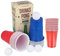 TaranNova 24-Piece Beer Pong Set - Includes 16oz Red & Blue Plastic Cups, Ping Pong Balls - Fun Drinking Game for Adults, Parties, Birthdays, Students - Perfect for Tournaments & Social Events