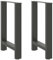 vidaXL Couchtischbeine Anthrazit 2 Stk. 60x(72-73) cm Stahl, Tischbein, Tischbein Metall, Esstischbein, Möbelbein, Schreibtischbein