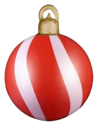Grandi palline di Natale – enormi palline di Natale, palline di Natale gonfiabili | 17,7 pollici impermeabile in PVC, decorazioni per albero di Natale decorative per il giardino