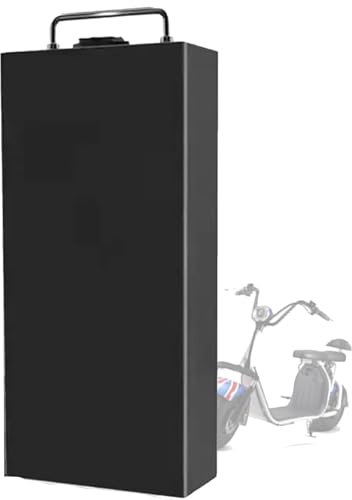 Batterie de Moto 48V 60V Batterie au Lithium pour vélo électrique 12Ah 15Ah 20Ah 25Ah Batterie Ebike avec Chargeur pour Moteur de cyclomoteur 200-1500W [Classe énergétique A] 60V 12AH