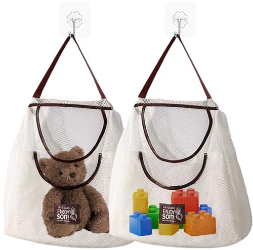 Rangement Jouet Bain, 2 Pièces Filet Jouet Bain, Organiseur de Jouets de Bain, Baignoire Bebe Rangement Jouet, Filet Jouet Bain Bebe