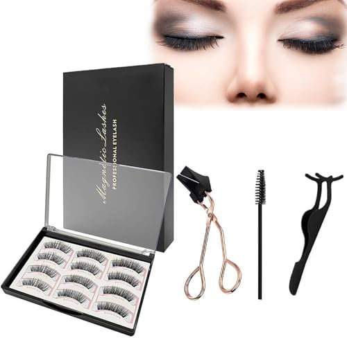 Kzouenzu Pestañas Postizas Cluster Lashes Kit, Extensión De Pestañas Diy [6 Pares], Extensiones De Pestañas With Lash Bond, Pestañas Postizas Naturales Para Diy En Casa