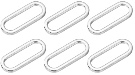 QUARKZMAN Stück Metall-Ovalring, / Flacher ovaler Ringverschluss Gürtelbefestiger Gurtbandhalter Schlaufe für DIY-Lederhandtaschen, gebürstetes Messing