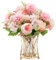 HNVNER Artificial Flowers 2 Pack Pink Fake Silk Peony Bouquet Hydrangea Faux Flower for Home Kitchen Garden Party Wedding Decoration