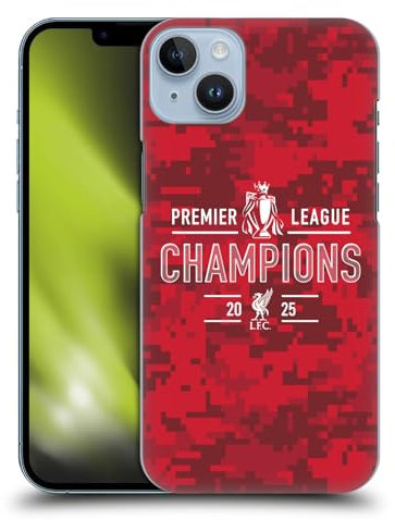 Head Case Designs Officially Licensed Liverpool Football Club Digital Camouflage 2025 Premier League Champions Hard Back Case Compatible With Apple iPhone 14 Plus