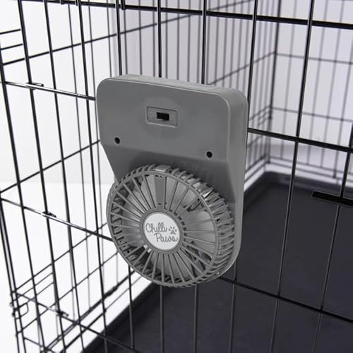 New Pet Crate Fan – Portable Cooling Fan for Dogs & Cats | Easy Clip-On Design for Crates, Kennels & Carriers | Keep Pets Cool in Summer, Travel & Home Use A-66