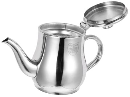 BESTYASH Filtro De Aceite De Cocina Doméstico Recipiente Para Almacenar Tapa Recipiente De Acero Inoxidable Para Cocina